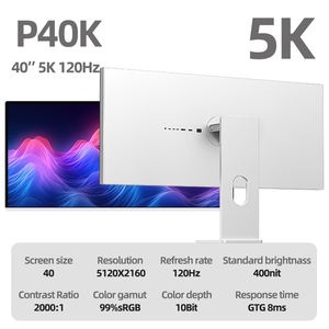 Kuycon p40k hdr, कर्व्ड कंप्यूटर डिस्प्ले स्क्रीन 5k ips 40 इंच अल्ट्रा वाइड गेमिंग मॉनिटर 120 ब्रैकेट के साथ hz - Product Image 2