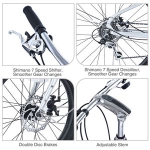 DB 26นิ้วเฟรมอลูมิเนียมอัลลอยด์7สปีดจักรยานบรรทุกสินค้าสำหรับผู้ชายและผู้หญิงมีหลายสี - Product Image 3