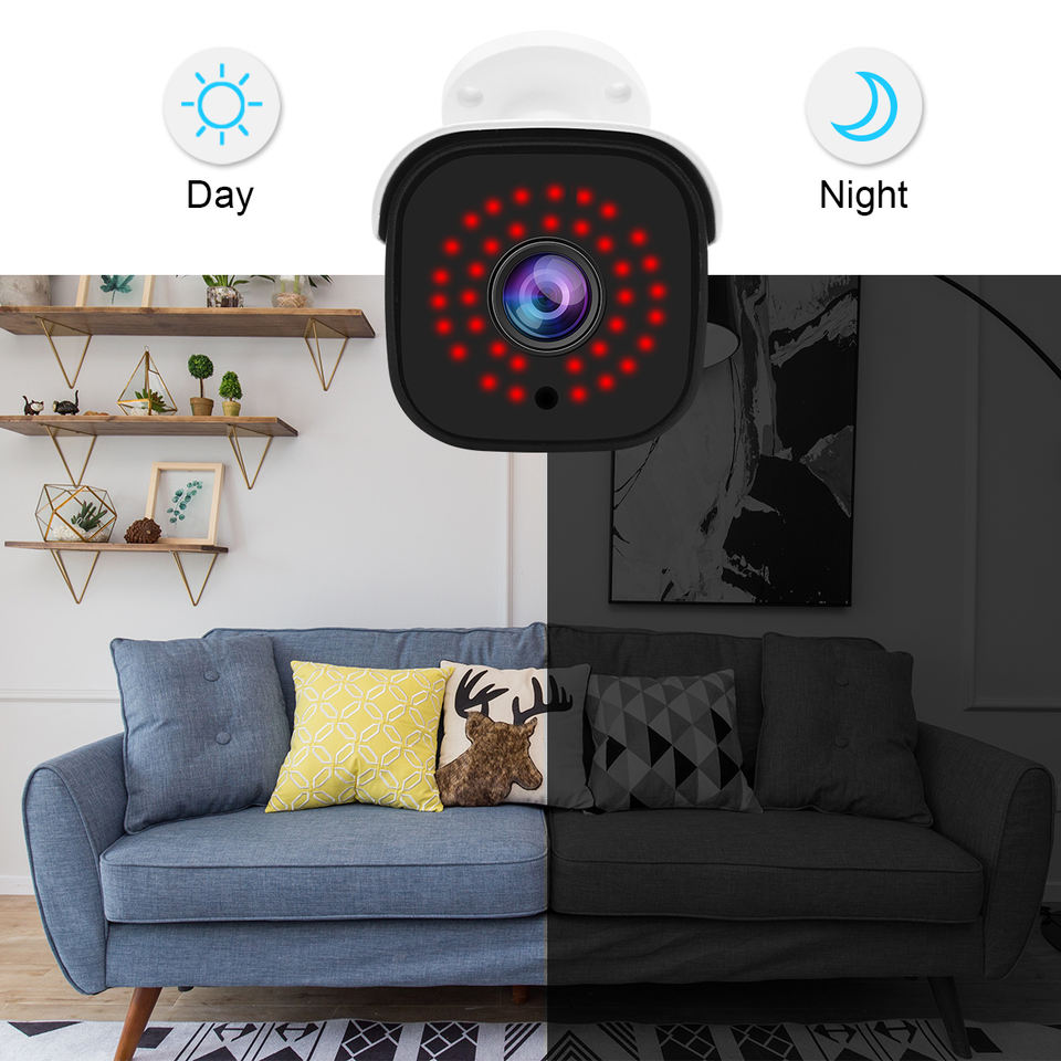 JideTech Outdoor 2MP Bullet CCTV PoE Camera IP Night Vision Motion ...