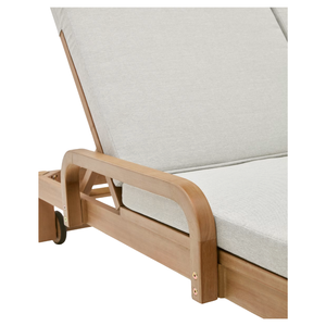 Chaise longue d'extérieur imperméable en mousse ou en coton, manuelle, en polyester, moderne, de haute qualité, en acacia - Product Image 4