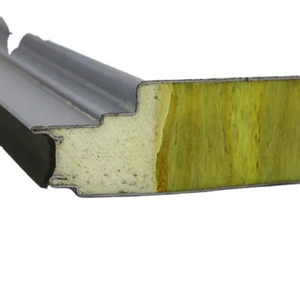 Panel Sándwich de Lana de Roca con Borde Sellado de PU, Resistente al Fuego, para Paredes - Product Image 1