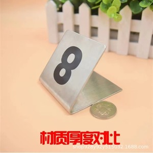 Stainless Steel <b>Table</b> Number <b>Card</b> Rectangle Black Durable Minimalist Design For Restaurant Place <b>Cards</b> - Product Image 4