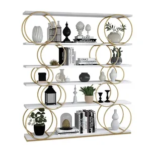 Nordic Style Hot Iron Storage Display Shelf Home Furniture Simple Multi-Layer Floor-to-Ceiling Living Room Porch Partition