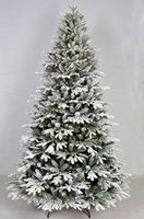 Sapin de Noël autoportant de luxe en PE+PVC floqué artificiellement, de haute qualité, pré-éclairé avec lumières LED pour la décoration des fêtes