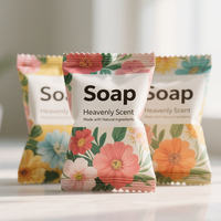 Sachet personnalisé pour savon, pochette thermoscellable en aluminium, sachet plat pour soins de la peau, emballage pour savon blanchissant en matériau composite
