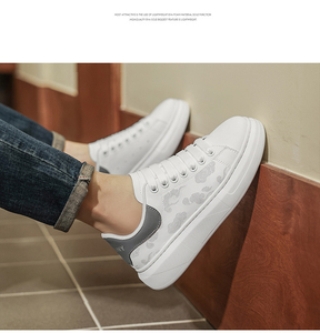 <span class=keywords><strong>Scarpe</strong></span> <span class=keywords><strong>Sportive</strong></span> Bianche Allacciate Antiscivolo con Rialzo Interno e Suola Spessa per Primavera Autunno Inverno 2026 - Modello Caldo e di Tendenza - Product Image 3