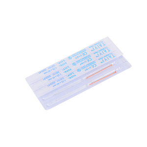 Aiguilles d'<span class=keywords><strong>acupuncture</strong></span> à manche en cuivre avec boucle sans tube guide, emballage en blister en papier - Product Image 3