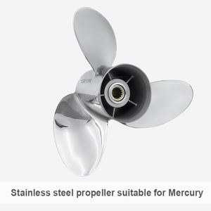 Hélice de tres palas de acero inoxidable personalizada para motores fueraborda Yamaha/<span class=keywords><strong>Honda</strong></span>/Suzuki/Tohatsu/Mercury - Product Image 6