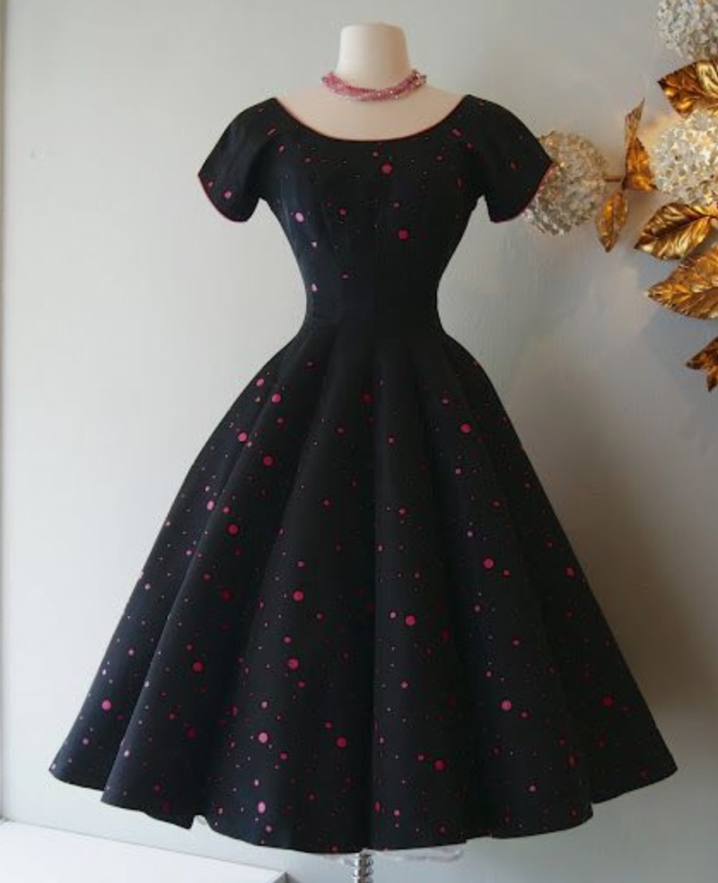 Custom High Quality Printed Design Vintage Dress