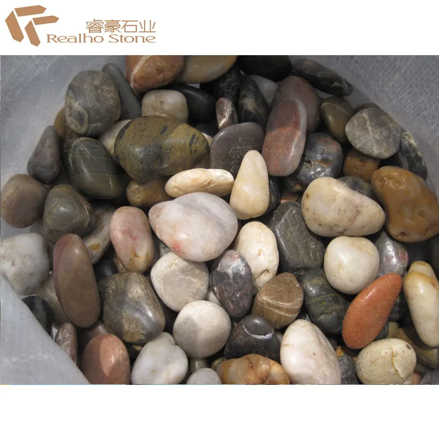 Piedra de guijarro de color chino Natural, pavimento para suelo
