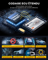 THINKCAR THINKSCAN 689BT Outils de diagnostic Scanner 34 Réinitialisations Mises à jour gratuites à vie Système complet Codage ECU Outil de diagnostic OBD2