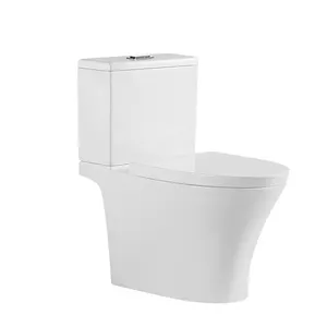 Pabrik Medyag 300mm atasan sifon Dual Flush 2 buah mangkuk Toilet Inodoro keramik Closestool bulat WC Toilet
