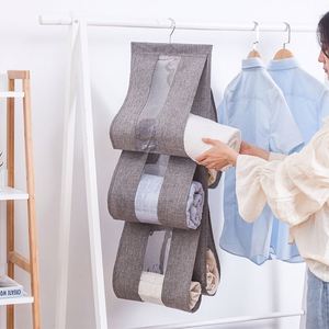 Folding Clear Hanging Purse Handbag Organizer Space-Saving Bag Collection Storage Holder for <b>Wardrobe</b> Closet - Product Image 3