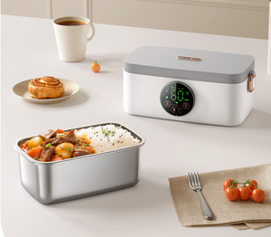 Vcantool 1L Electric Heated Plastic Lunch <b>Box</b> Self Heating Thermal Food <b>Storage</b> Container Warmer Kids LED Time Display - Product Image 2