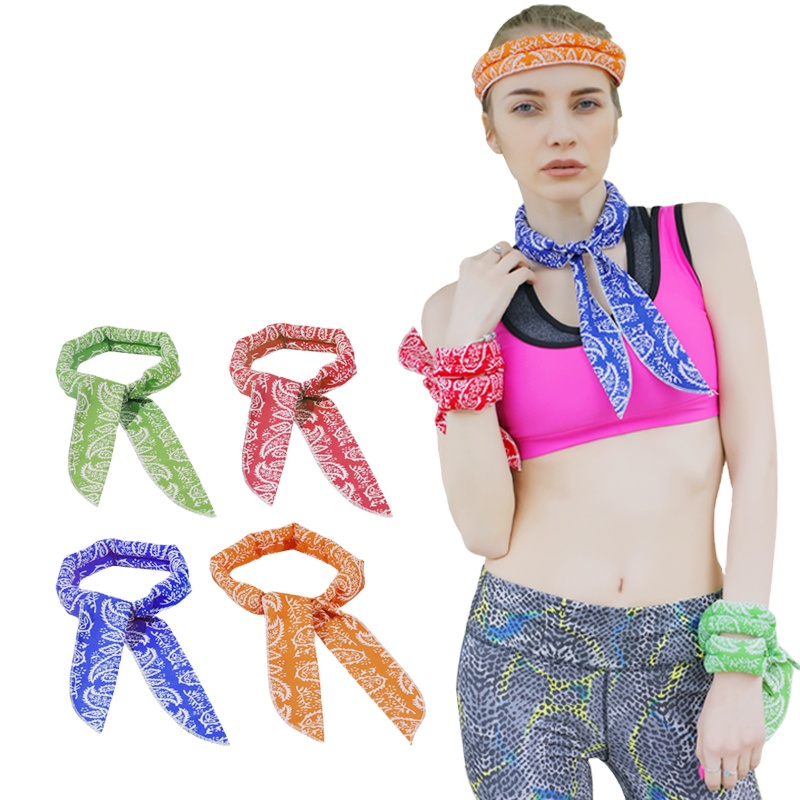 Summer People Sports Pet Ice Cool Bufanda Cuello Wrap Diadema Bandana Bufanda refrescante