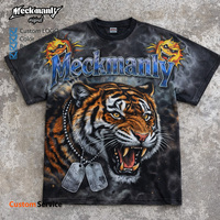 Camiseta de Manga Corta Casual para Hombre Meckmanly, 100% Algodón, Cuello Redondo, Tejido de Punto, Estampado Serigrafiado, Transpirable, Ecológica, 300 Gramos