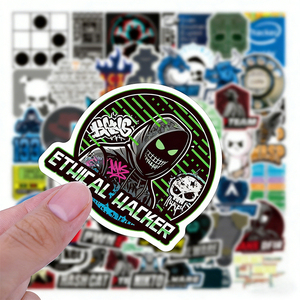 Pegatinas de PVC con Diseño Personalizado de Logotipo <span class=keywords><strong>Hacker</strong></span> Graffiti, Pegatinas Decorativas Impresas Brillantes y Mate, 50 Unidades al por Mayor - Product Image 4
