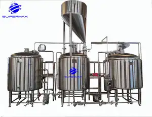 500L 10HL 10BBL अच्छी गुणवत्ता स्वत: स्टेनलेस स्टील भाप हीटिंग चार पोत brewhouse माइक्रो बीयर पक उपकरण