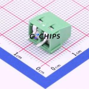 DG127-5.0-02P-14-1002A(H) Screw Terminal Block Through hole Component (THT),P=5mm Connector 1x2P 5mm Green Through Hole - Product Image 2