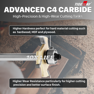 Fraiseuse à face à 4 dents en carbure revêtu d'étain de qualité professionnelle TIDEWAY pour le travail du bois avec support de personnalisation ODM OEM - Product Image 4