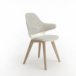 Silla de restaurante de madera de diseño moderno con tapicería para comedor, sala de estar, hogar, Bar, Material PP para cafetería, restaurante, cafetería - Product Image 2