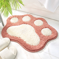 SANHOME Schnellt rocknende rutsch feste Fuß matte in Katzen klauen form Cartoon Design Polyester Teppich polsterung für den Badezimmer boden zu Hause