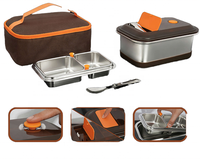 HUFA Nouveau design, seau à riz en acier inoxydable 304 avec poignée pliable, couvercle en PP pour le stockage des aliments, boîte à lunch, couvercle de boîte à légumes