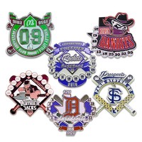 Casquette de baseball personnalisée en métal pour équipe, épingles de revers en émail pour échange de casquettes de baseball