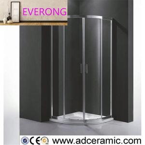 Panneaux de <span class=keywords><strong>douche</strong></span> en verre trempé 6mm 8mm au design moderne, <span class=keywords><strong>porte</strong></span> coulissante à cadre en acier inoxydable <span class=keywords><strong>avec</strong></span> style ouvert en laiton pour hôtels - Product Image 3
