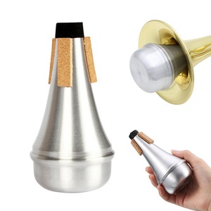 Wind Instrument Accessories Cork Edge Guard - Aluminum Alloy Material <strong>Trumpet</strong> <strong>Muffler</strong> Anti-noise Mute Device - Product Image 2