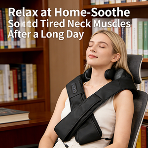 Masajeador Shiatsu para Cuello y Hombros con Calor, Chal Ergonómico de Cuero PU para Masaje Corporal con Intensidad y Modos Ajustables - Product Image 5