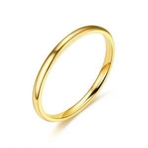 NO Fading Stainless Steel Thin <b>Ring</b> Female Version of Temperament Minority Plain <b>Couple</b> <b>Ring</b> for Men and Women - Product Image 2