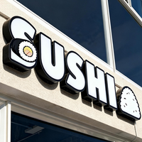Enseigne LED 3D Lumineuse avec Logo Personnalisable (Couleur et Design) et Télécommande pour Centres Commerciaux et Écoles