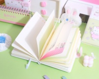 Carnet de notes 32K pages couleur avec couverture magnétique en PU, motif dessin animé 3D et décoration holographique, 112 feuilles