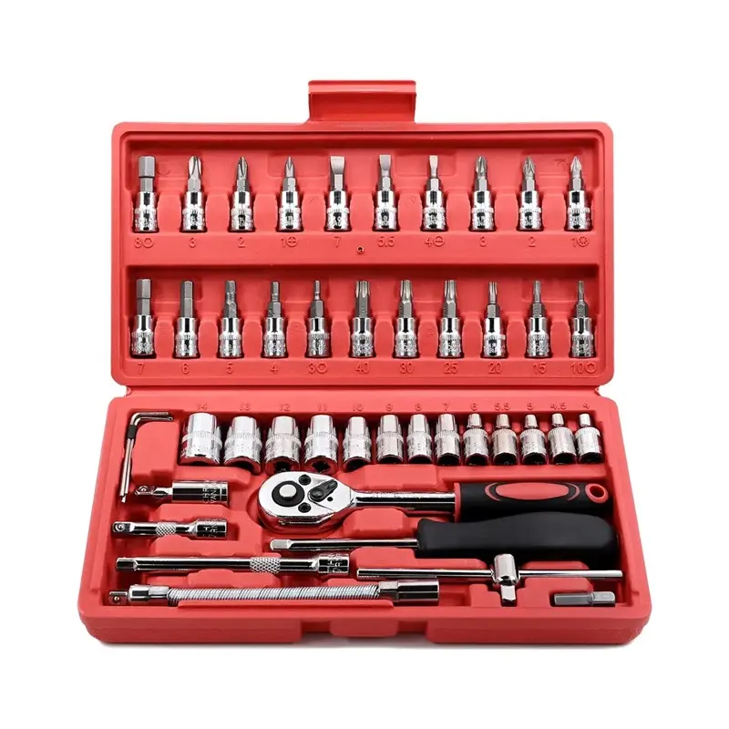 TOOLJOY produto venda quente Ratchet Torque Wrench Hand Tools Socket Wrench Spanner Ferramentas Caixa para conjunto conjunto de ferramentas chave de fenda mecânica