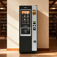 Distributeur automatique de café TCN avec distributeur de grains et de tasses, machine à café double tête pour usage public, vente en gros