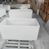 Pot Bunga Lantai Tahan Lama dari Beton GRC Modern untuk Tanaman dan Bunga, Buatan Produsen Cina, untuk Proyek Lanskap
