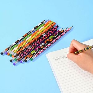 Crayons en bois HB Kawaii mignons en gros, écologiques, à prise facile, pour étudiants et enfants, fournitures de papeterie, édition standard Halloween - Product Image 3