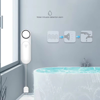 Detector de Fugas de Agua, Alarma de Inundación de 120dB, Funciona con Batería, con Cable de Sonda de 0.7 Metros para Hogar y Sótano G116