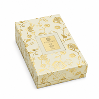 Caja Rígida de Lujo Personalizada con Tapa Abatible, Impresión en Dorado, con Inserto para Perfumes y Fragancias de Marcas
