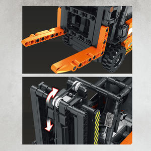Reobrix 22002 Série Ingénierie Chariot élévateur 722 pièces Modèle de blocs de construction Jouet éducatif technique Cadeau de festival - Product Image 4