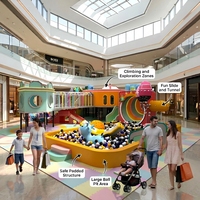 Aire de jeux intérieure pour enfants, parc de trampolines intérieur multi-activités conçu sur mesure pour les centres de divertissement familial