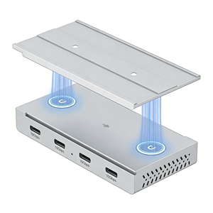 JHB003S HUB Magnético <span class=keywords><strong>USB</strong></span> 3.0 de 4 Puertos, Aleación de Aluminio, Tipo-C 3.2 en Existencia, HUB Multifunción Tipo-C - Product Image 4