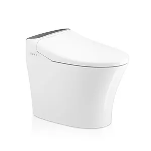 현대 목욕탕 중단된 위생 상품 디자인 한 조각 거는 변기 자동적인 p 함정 똑똑한 지적인 화장실
