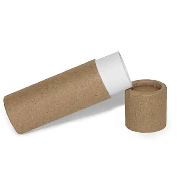 Fabricante Recipiente Criativo Biodegradável Cosmético Papelão Batom Embalagem Push Up Tubo De Papel Com Papel De Cera Para Dentro