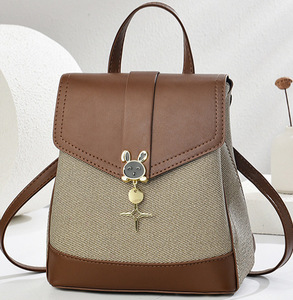 <b>Lightweight</b> Women's Small Stylish School <b>Backpack</b> Zipper Closure Portable Summer Travel Companion Waterproof Fashionable Design - Product Image 1