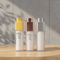 Flacon carré vide en PP sans air, double couche, avec bouchon pompe sans air, personnalisable (fabrication et impression), pour emballage cosmétique de crème visage