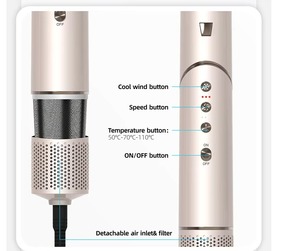Secador de Pelo Plegable Multifuncional 7 en 1 con Iones Negativos Anti Frizz 200M, Reparador de Cabello Dañado - Product Image 6