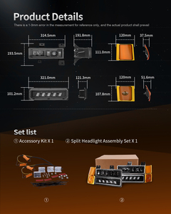 Accesorios para Chevy C1500, Faro Delantero <span class=keywords><strong>Chevrolet</strong></span> 1994-1999 con Luces de Circulación Diurna/Direccionales Ámbar, Luces Traseras, Conjunto de Faros Delanteros LED - Product Image 4