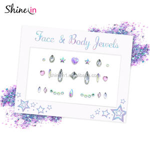 สติ๊กเกอร์ติดตัวลายหัวใจสีชมพูแบบกำหนดเอง ลายดาวสีน้ำเงินแบบชั่วคราว สำหรับตกแต่งร่างกาย - Product Image 3